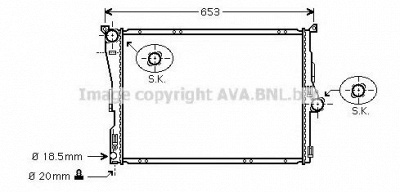AVA QUALITY COOLING bw2290 -  Радиатор, охлаждение двигателя